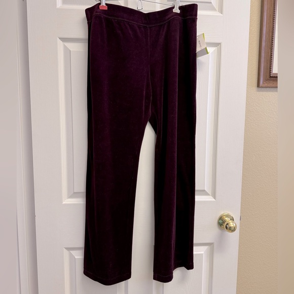 Velour Pant in Merlot - by Style & Company - Sz. PL - - Picture 3 of 7